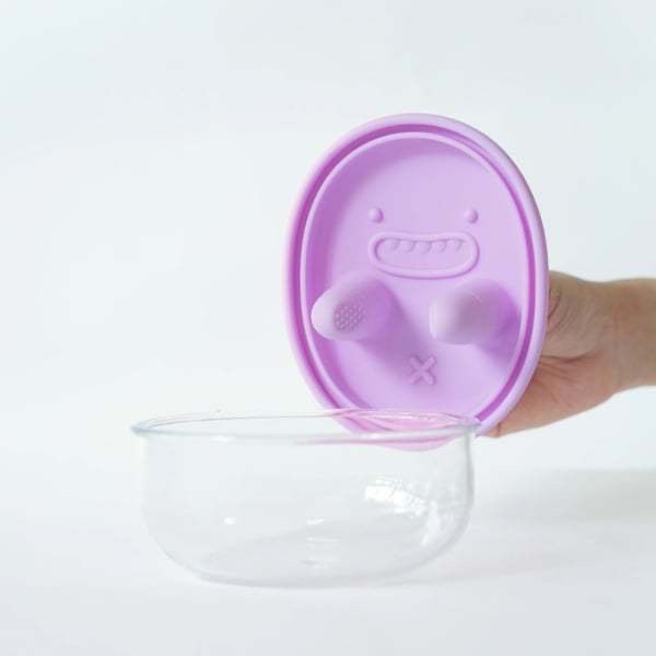 Purple No-Mess Snack Container